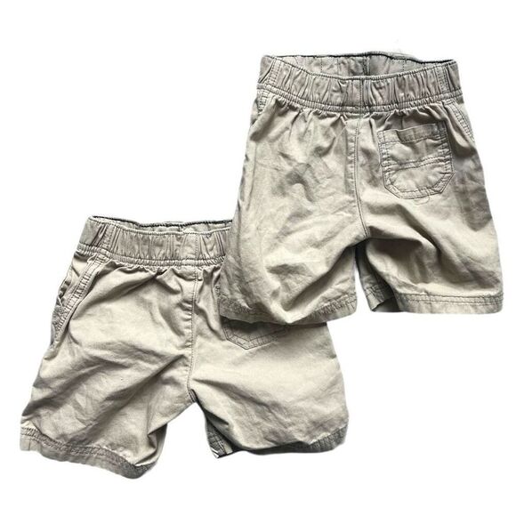 Toddler Boys Carters Surf Legends Khaki Cotton Casual Shorts Lot - Sz 2T - Picture 2 of 2